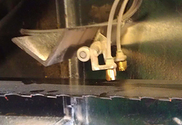 Nozzle placement on horizontal mill.